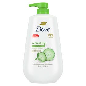 Dove Refreshing Liquid Body Wash with Pump Cucumber & Green Tea Cleanser, 30.6 oz