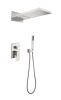 Shower System,Waterfall Rainfall Shower Head with Handheld, Shower Faucet Set for Bathroom Wall Mounted