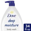 Dove Beauty Body Wash with Pump Deep Moisture Nourishing for Dry Skin 34 fl oz