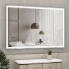 60x40 inch Oversized LED Bathroom Mirror Wall Mounted Mirror with 3 Color Modes Aluminum Frame Large Wall Mirror for Bathroom