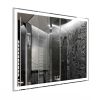 60x40 inch Oversized LED Bathroom Mirror Wall Mounted Mirror with 3 Color Modes Aluminum Frame Large Wall Mirror for Bathroom