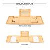 Bathtub Serving Tray Bamboo Bath Bridge Useful Storage Rack Shelf Telescopic Tablet Holder For Bathroom Home Bathtub Rack