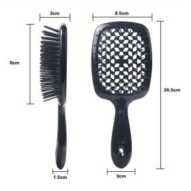 Womens Hair Massage Scalp Brush Reduce Hair Loss And Dandruff 1 Scalp Massage Wide Tooth Air Cushion Comb High Quality Comb Comb (Colour: Black)