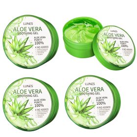 Made In Korea ALOE VERA SOOTHING & MOISTURE GEL 100% Pure 300ml (10.58oz ) Skin Moisturizing (Pack: 4packs)