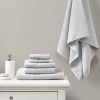 Cotton Waffle Jacquard Antimicrobial Bath Towel 6 Piece Set