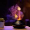 Newest RGB Flame Aroma Diffuser 130Ml 3d Colorful Flame Humidifier Fire Volcano Diffuser Flame