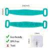 Silicone Back Scrubber Belt For Shower Exfoliating Foaming Body Wash Strap Brush Bristles Massage Dots